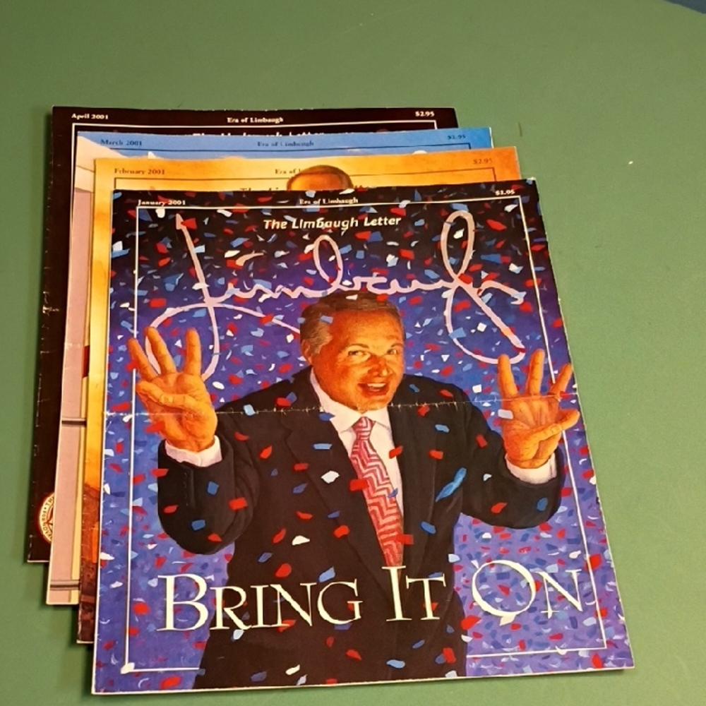 Limbaugh Letter Colorful Coffee Table Magazine Collection Jan- Apr 2001